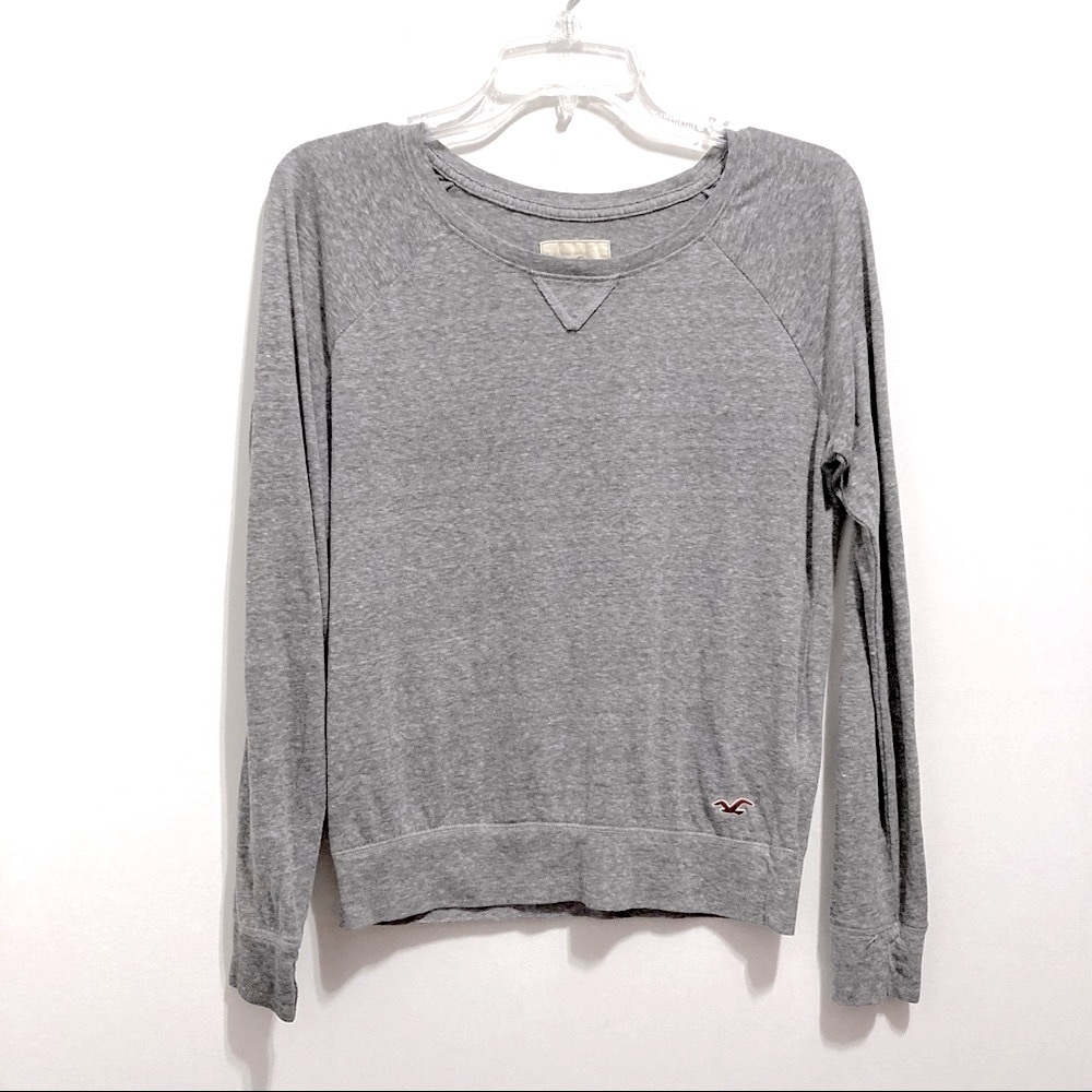 Hollister Women’s Long Sleeves Gray Top